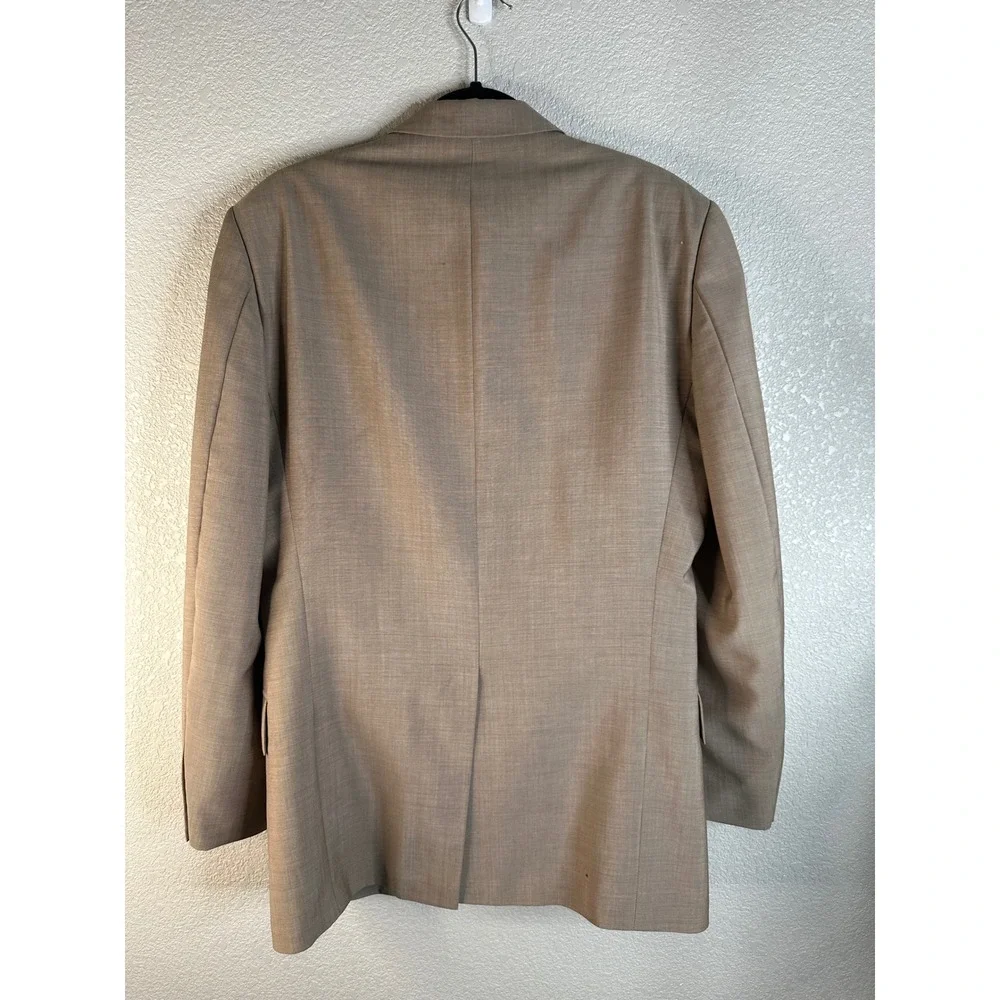 Hugo Boss Men's Tan 3-Button Ticket Pocket Blazer Sport Coat with Trousers40R